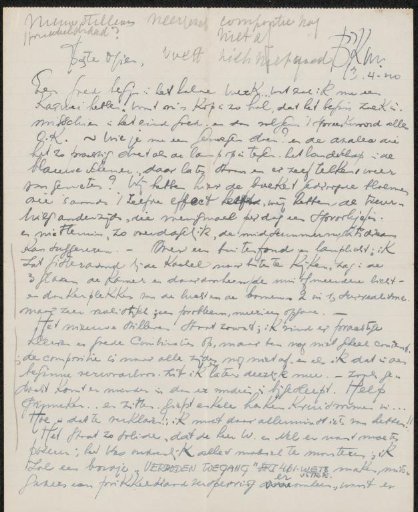 Letter to Mien Cambier van Nooten
