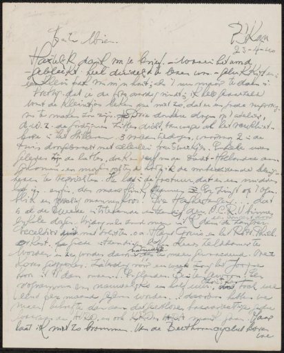 Letter to Mien Cambier van Nooten