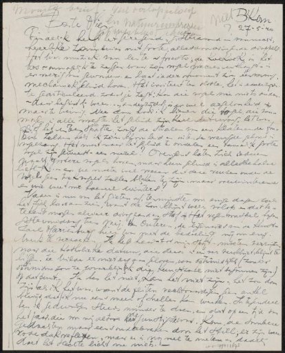 Letter to Mien Cambier van Nooten