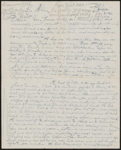 Letter to Mien Cambier van Nooten