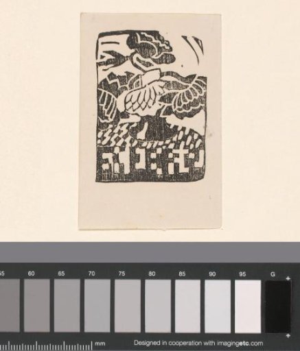 Ex libris with a flower vase