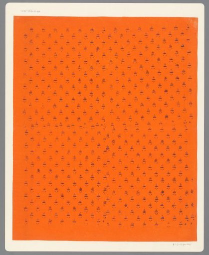 Sheet with a scattered pattern of a simplified flower motif