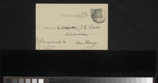 Postcard to Jan Gerard Smits