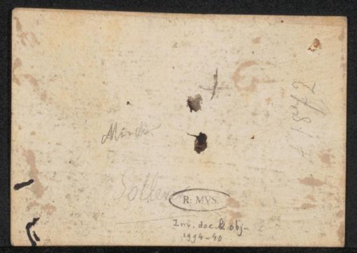 Address card of Johann Sollerer