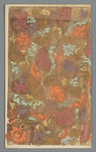 Booklet with cover of brocade paper