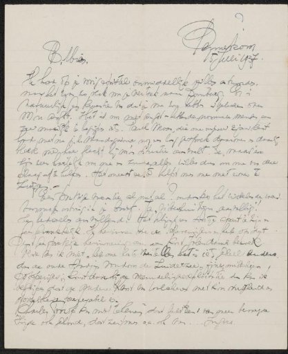 Letter to Mien Cambier van Nooten