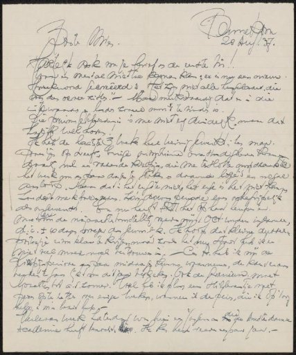 Letter to Mien Cambier van Nooten