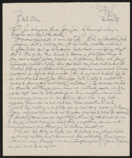Letter to Mien Cambier van Nooten