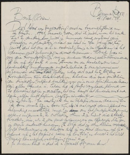 Letter to Mien Cambier van Nooten
