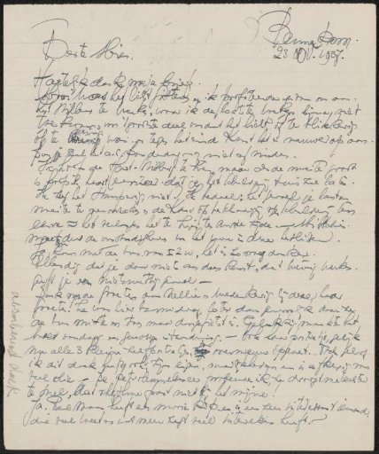 Letter to Mien Cambier van Nooten