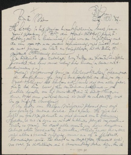Letter to Mien Cambier van Nooten