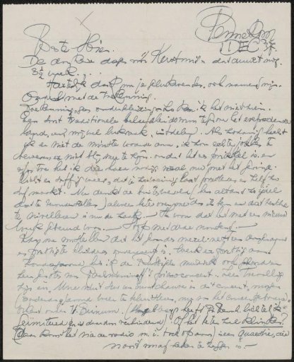 Letter to Mien Cambier van Nooten