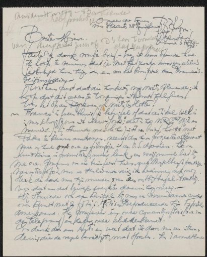 Letter to Mien Cambier van Nooten
