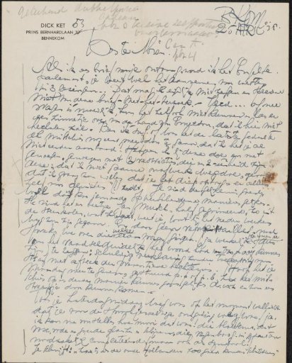 Letter to Mien Cambier van Nooten