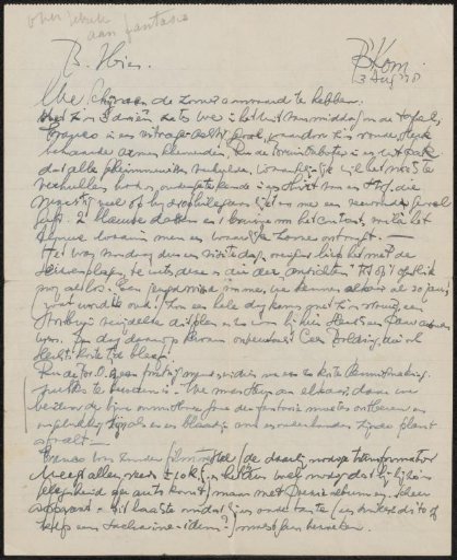 Letter to Mien Cambier van Nooten