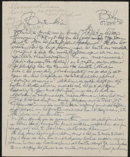 Letter to Mien Cambier van Nooten