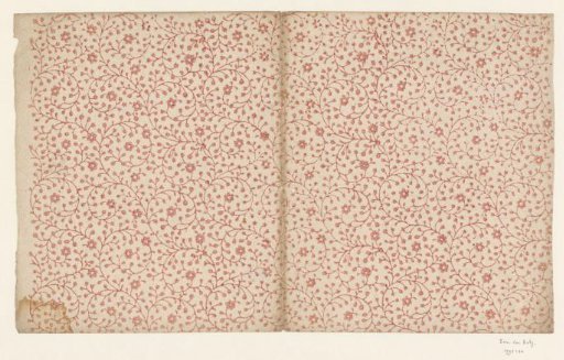 Sheet with pattern of continuous vines