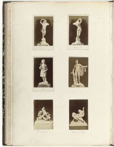 Five cartes-de-visite with images