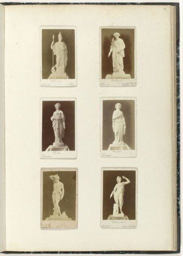 Six cartes-de-visite with figures