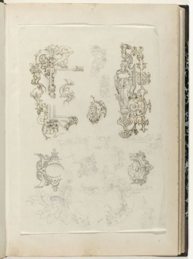 Half cartouches and ornaments