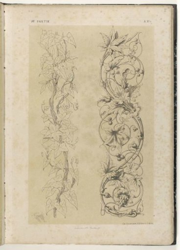 Two motifs of leafy vines