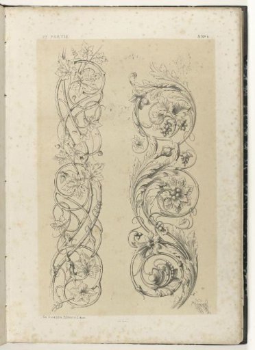 Two motifs of leafy vines
