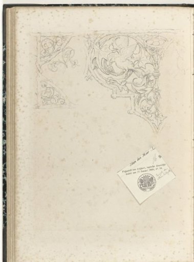 Border of branches with leaves; stamp of Rotterdam