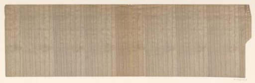 Starched paper in brown with embossed decoration imitating wood grain