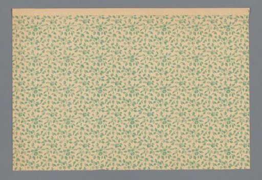 Sheets of decorative paper with pattern of leaves and fruits