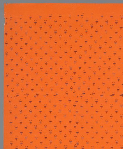 Sheet with pattern of stylized floral motif