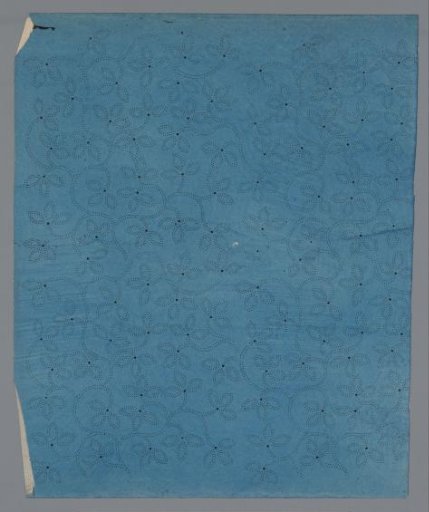 Sheet with pattern of vines and leaves