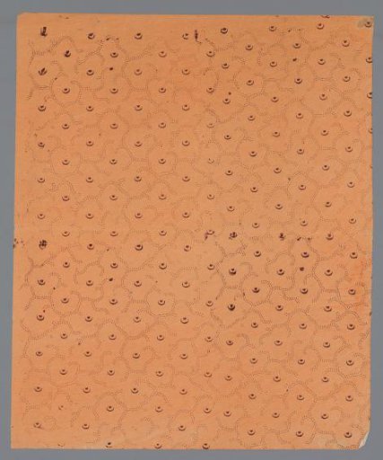 Sheet with pattern of dots and lines