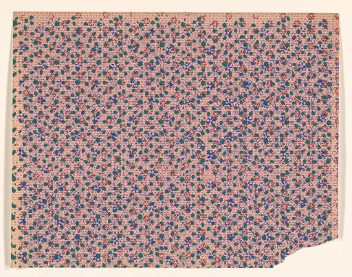 Sheet with a scatter pattern of stylized flowers