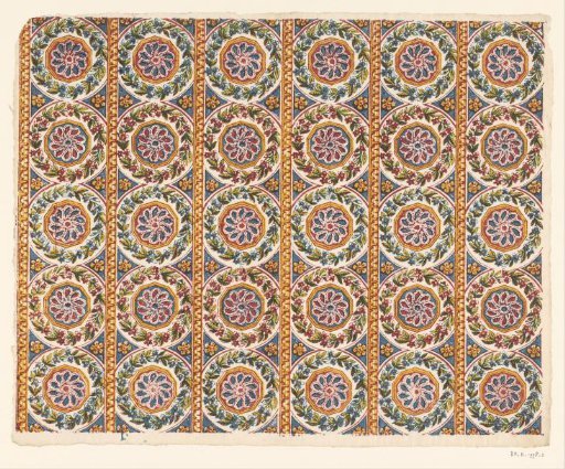 Sheet with Band Pattern of Floral Ornaments and Ornamental Border