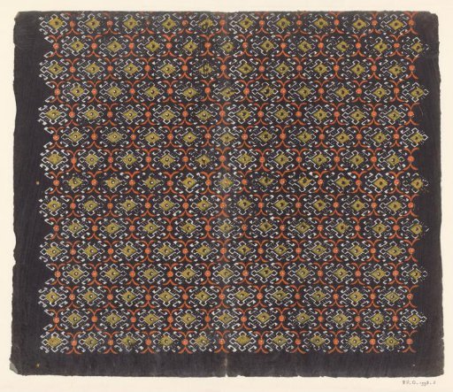 Sheet with Band Pattern of Geometric Motif