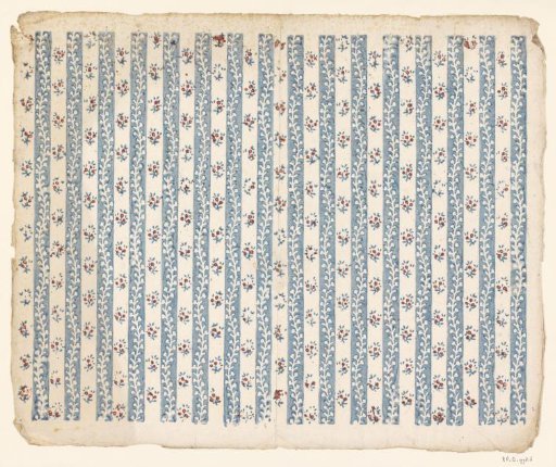 Sheet with Band Pattern of Vines and Berries