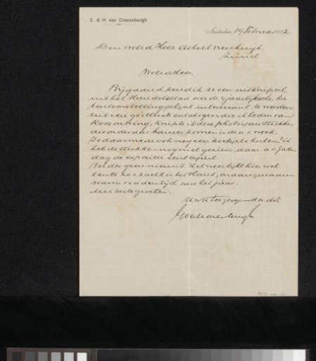 Letter to Albert Neuhuys (1844-1914)