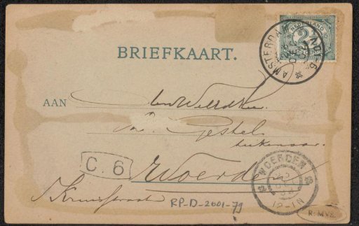 Postcard to Leo Gestel