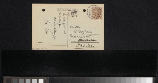 Postcard to Willem Bogtman