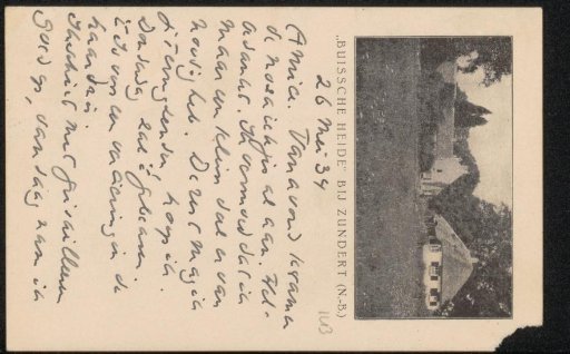 Picture postcard to Willem Bogtman