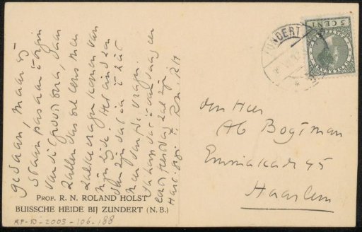 Letter to Ab Bogtman