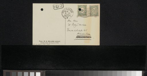 Postcard to Willem Bogtman