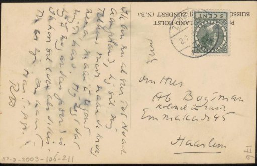 Postcard to Ab Bogtman