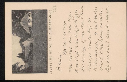Picture Postcard to Willem Bogtman
