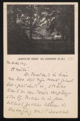 Picture Postcard to Willem Bogtman