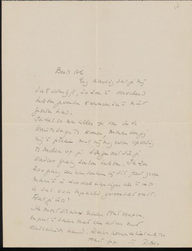 Letter to Ab Bogtman