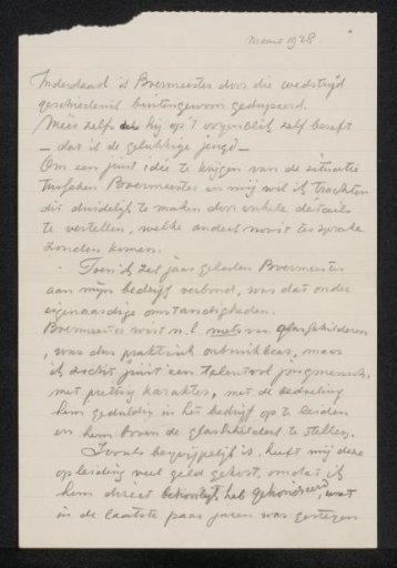 Draft letter to Richard Roland Holst