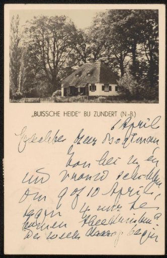 Picture postcard to Willem Bogtman