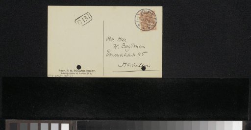 Postcard to Willem Bogtman