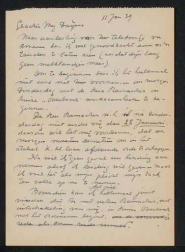 Draft letter to Debora Duyvis